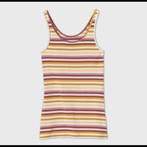 NWOT Striped Slim Fit Any Day Rib Tank Top XXL